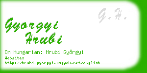 gyorgyi hrubi business card