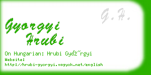 gyorgyi hrubi business card